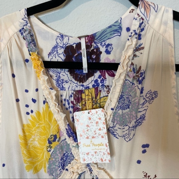 NWT Free People Purple Haze Printed Tunic XS - Picture 6 of 9